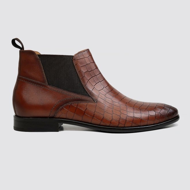 Men Tan Formal Boots