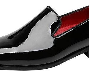 Men's Patent Leather Loafers Wedding Party Prom Shoes